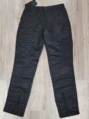 Bugle Boy Black Countdown Parachute Pants